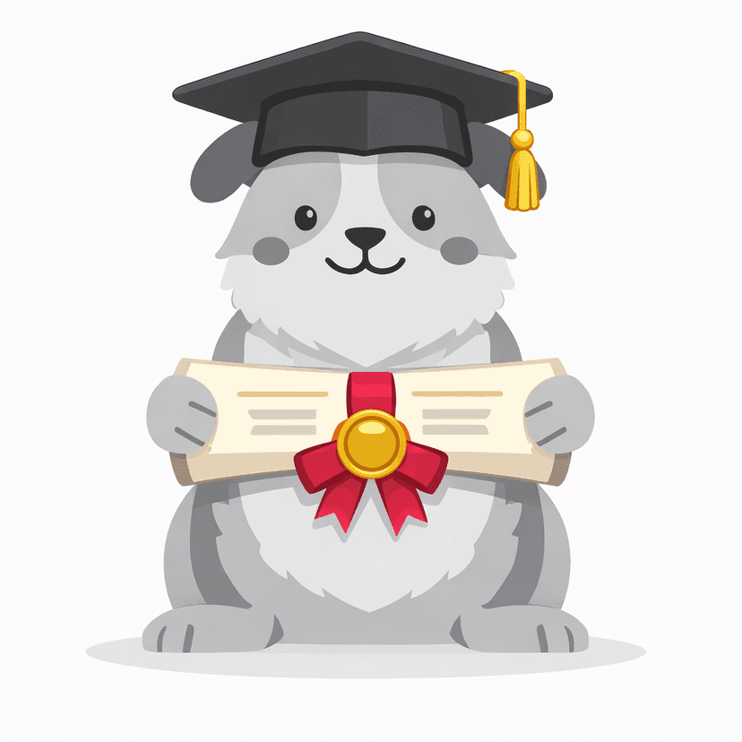 Perrito graduado de Cacttus